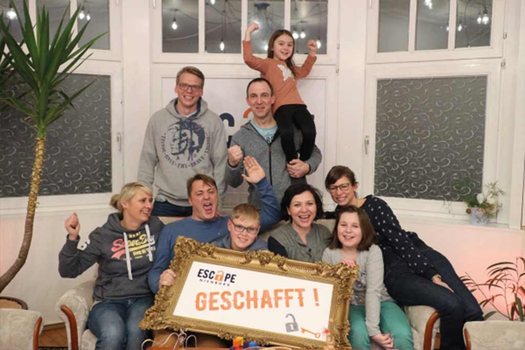 Gruppe nach dem Escape Room in Nienburg