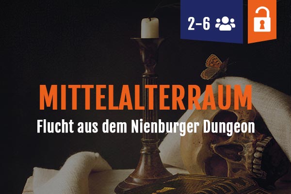 Mittelalterraum Flucht aus dem Nienburger Dungeon, 2-6 Personen
