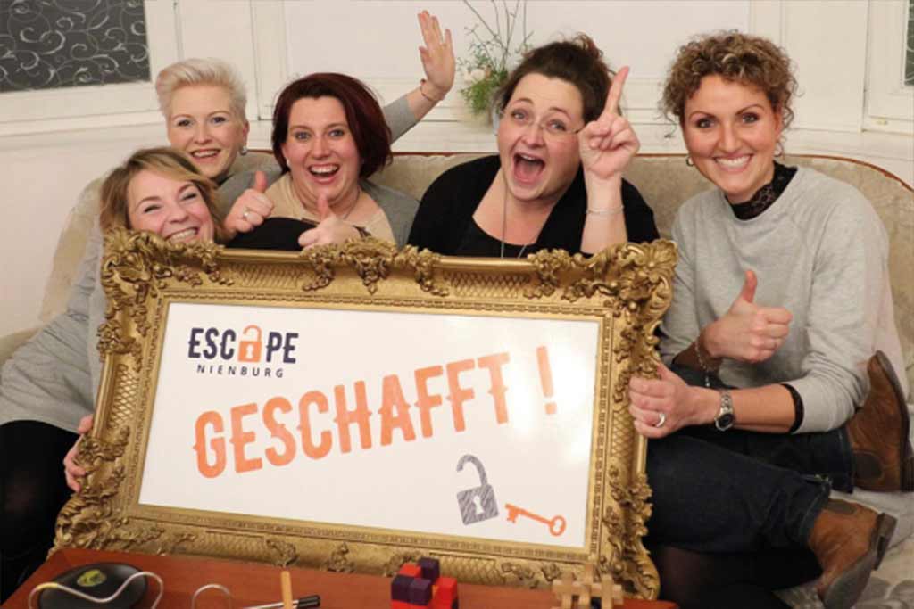 Gruppe bei Escape Nienburg, geschafft