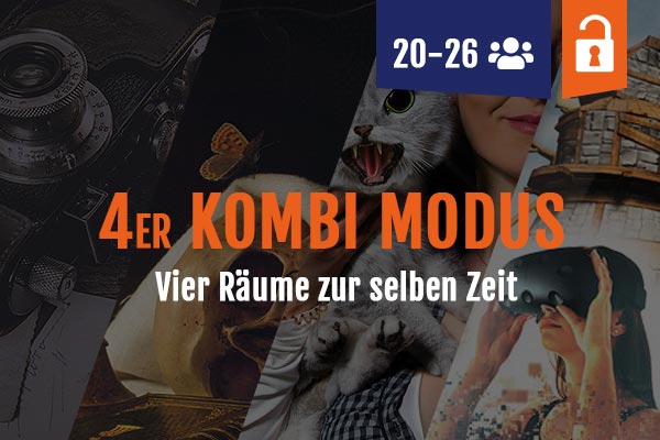 Großgruppen Escape Raum für 20-26 Personen